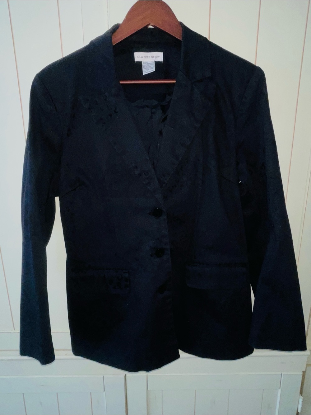 Newport News Classic Black Women's Blazer Like New Size 12 Great Design